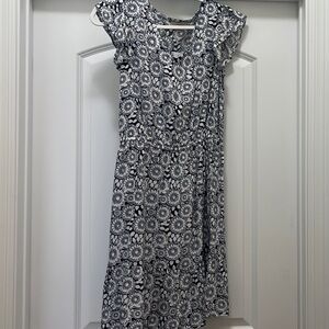LOFT Sundress with Flutter Cap Sleeves